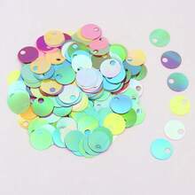 140pcs 20mm Large Hole Flat Round Holographic Sequin Loose Sequins For Handmade Crafts, Art, Jewelry Making, Sewing, Embroidery, Party Decoration - 20 Grams - View 3