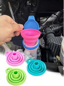 1/3 buah Corong Lipat Warna Acak, Portabel, Cocok Untuk Dapur, Mobil, Berkemah (Satu Ukuran = Warna Acak) - View 5