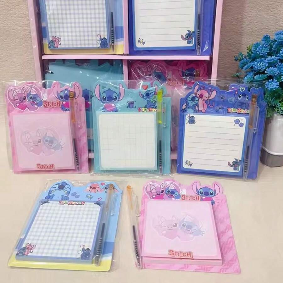 Disney 1pc Stitch Sticky Note Set, Colorful Inner Pages, Suitable For Office And Study Supplies, Multi-Functional Stationery And Office Information Stickers, Back To School Essential - Multicolor - View 1