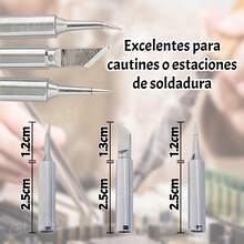 Juego De 3 Puntas Para Cautín Baku BK-9033 Para Soldadura De Precision Anti-estatica Alta conductividad térmica, calentamiento rápido y gran durabilidad - A - Ver 2