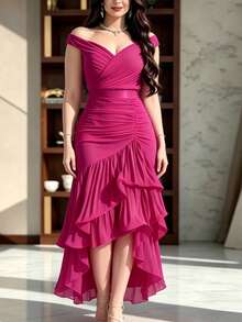 Women Formal & Evening Dresses - Hot Pink - View 2