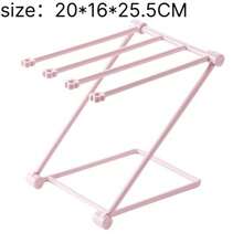 3PCS/SET Foldable Vertical Dishcloth Holder, Punch‑Free Countertop Dishcloth Drying Rack For Kitchen Storage - 3pcs/set(Blue+Gray+Pink) - View 6