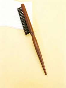 1/2pcs Hair Styling Volumizing Teasing Comb With Pointed Tail And Triple Rows - Brown - View 3
