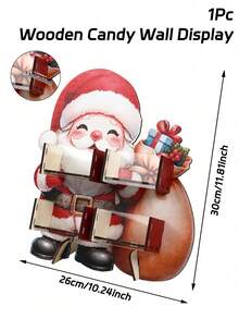 1pc Christmas Display Stand, Santa Claus Pattern Standing Tray, Joyful Christmas Decoration, Home Storage & Display Rack, Desktop Decor, Suitable For Desserts, Storage Display Rack, Perfume Rack, Afternoon Tea Snack Tray, Dessert Tray, Christmas Decoration, Christmas Gift, Kitchen Decor, Room Decor, Winter Decor, 2027 New Year Decor, Xmas Decor, Christmas Decor, Merry Christmas - Santa Claus - View 7