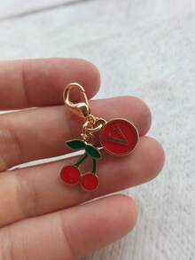 Zinc Alloy Cherry Pendant And Letter Charm Keychain, Bag, Backpack, Wallet, Document Bag, Car Key Accessory Pendant, Holiday Party Gift, Birthday Gift, Back To School Gift, Creative Handmade Keychain - Multicolor - View 14