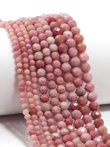 1 Strand Natural Rhodochrosite Beads Round Loose Stone Beads For Jewelry Making 2/3/4mm DIY Making Bracelets Necklaces Accessories ﻿ - Multicolor - View 1