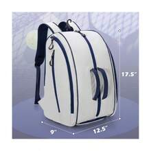 Multifunctional Sports Backpack, Independent Shoe Compartment, Wet/Dry Separation Storage, Large Capacity Travel Fitness Bag, Badminton/Tennis Racket Holder Design, Breathable Comfortable Shoulder Straps, Durable Lightweight Outdoor Fitness Training Backpack, Suitable For Men And Women - Multicolor - View 2