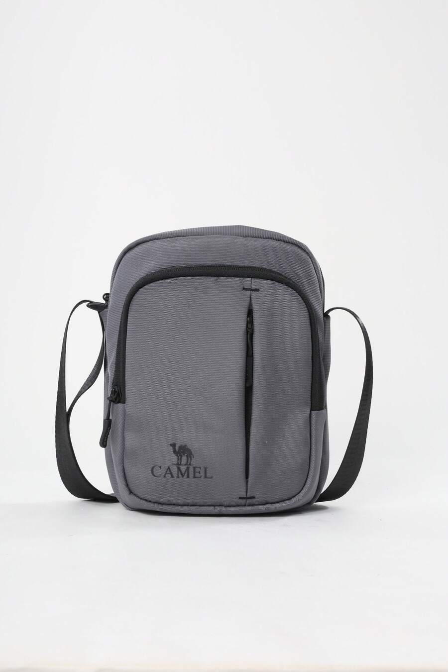 CAMEL CROWN Tas Selempang Kapasitas Besar, Kantong Ponsel Bahu Modis untuk Perjalanan dan Aktivitas Luar Ruangan - Batu Abu - View 1