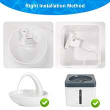 Cat Water Fountain Filter,T-Shaped Cat Water Filter Fits For Mini Vortex And Swan Pet Drinking Fountain - White - View 6