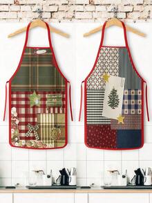 1/2/4pcs Christmas Apron, With A Highly Stylish Design, Suitable For Cooking In The Kitchen, For Festivals And Parties. It's Also A Great Gift To Give To Friends. - Multicolor - View 11