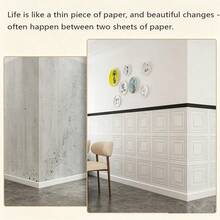 35*35cm Regular Square Frame 3D Textured Wallpaper, Clean Lines, Pure Matte White, Water-Resistant And Stain-Resistant, Self-Adhesive, Modern Minimalist Versatile Design. Suitable For Living Room, Bedroom, Kitchen, Bathroom, Ceiling, Easily Enhancing Home Elegance. - A-square - View 7