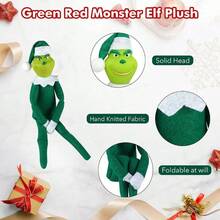 The Grinch The 1pc Christmas Green Plush Ball Holiday Hanging Ornament, Christmas Tree Decoration - Multi-color - View 6