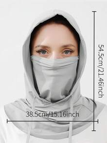 1pc Or 2pcs Unisex Sun Protection Full Face Mask With Hood Neck Guard, Suitable For Daily Cycling, Hiking, Fishing, Trekking, Leisure And Vacation - Multicolor - View 9