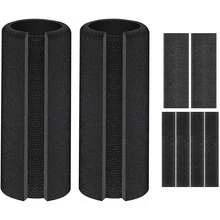 2 Sets Foam Handlebar Grips - Foam Tube Covers With Replaceable Hook And Loop Fasteners, Suitable For Bicycle And Sports Equipment Handlebar Grips - Black - View 3