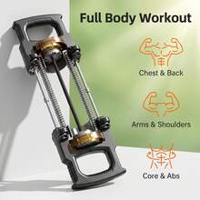 ZM Health﻿ 2‑In‑1 Dual‑Function Fitness Equipment Chest Expander & Ab Roller Trainer, Full‑Body Home Gym Workout For Chest Back Arm Leg Abdominal Core Strength Training - Multicolor - View 3