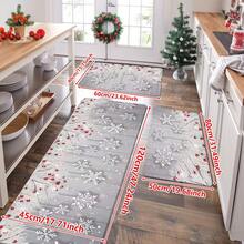 1/2/3pcs Flannel Kitchen Rugs, Soft Comfortable Absorbent Non-Slip Machine Washable With Anti-Slip Backing, Suitable For Multiple Scenes: Entryway, Living Room, Bedroom, Kitchen, Dining Room, Bathroom, Laundry Room, Hallway, Christmas Holiday Home Decor Mat - Multicolor - View 12