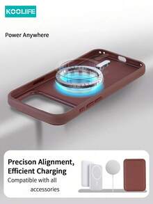 Koolife 1pc Brown Tech Fabric Woven Phone Case For Iphone18pro/18pro Max/17, 17 Pro, 17 Pro Max/16/15, Metal Camera And Volume Buttons, Elegant Business Minimalist Protective Shell, Luxury Anti-Scratch Design, Perfect For Business Gifts - Brown - View 4