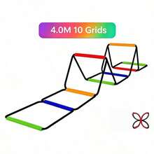 1pc Multi-Shape Butterfly Agility Ladder Portable Folding Speed Ladder For Outdoor Indoor Fitness Agility Training With Storage Bag, Random Color - Multicolor - View 5