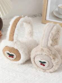 1pc Children's Autumn/Winter Thermal Lined Thick Ear Muffs, Warm And Cold-Proof Ear Covers - Multicolor - View 1