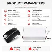 1 Set Carbon Pattern Center Console Armrest Lid Cover, Anti-Scratch Interior Trim Protection For BMW X5 X6 E70 E71 2007-2014, Car Interior Styling Accessories - E70 E71 - View 4