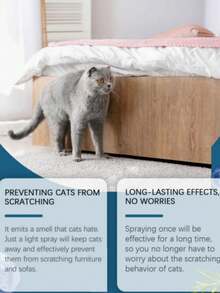 Indoor Cat Repellent Spray, Pet Deterrent To Prevent Cats From Getting On Bed, Cat Scratch Prevention, Gentle Formula For Furniture Protection, Cat Behavior Guidance And Correction Protective Spray - 100ml - View 4