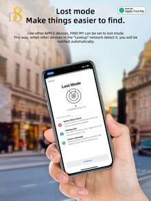 D8 Key Finder Tag (IOS Only), FindMy Tracker Item Locator With Keychain, Suitable For Keys, Pets, Wallets, Backpacks And Tablets, Includes Battery, Compatible With FindMy APP, Global Positioning, Long Battery Life, Phone APP Control, IOS Key Locator - Multicolor - View 9