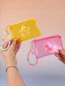 Fashion Star PVC Quicksand Color Transparent Color-Changing Bag, Card Holder, Red Envelope Pouch, Earphone Case, Zipper Small Wallet Pendant - Multicolor - View 8
