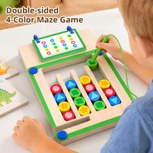 1 Set Juego de Rompecabezas Deslizante Colorido para Niños, Juego de Mesa de Razonamiento Lógico de Madera, Juguete de Escritorio de Iluminación de Pensamiento para Jardín de Infancia - Multicolor - Ver 2