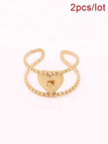 2pcs Stainless Steel Open Rings Findings Silver Gold Color Wide Round Chain Ring Base For DIY Rings Jewelry Making Accessories - DIY Ring - View 26
