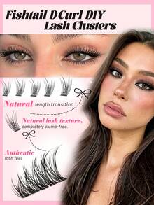 Eimny 260PCS Bulu Mata Cluster D Curl 10-16MM Panjang Campuran Bulu Mata Palsu Cluster Tipis Alami DIY Ekstensi Bulu Mata Rumah Ringan Dapat Digunakan Kembali Untuk Pemula Riasan Mata Pesta Bulu Mata Palsu Tunggal Bulu Mata Palsu Bulu Mata Alami Estetik - D - View 3
