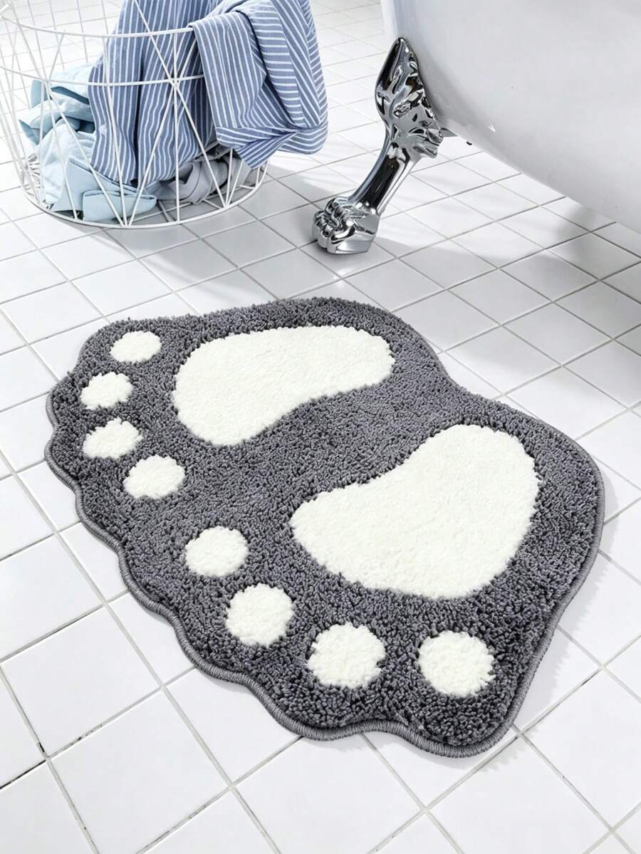 Creative Large Footprint Bath Mat, Absorbent Quick-Dry Foot Pad, Non-Slip Door Mat For Home Bathroom And Washroom, Dense Plush Dirt-Resistant Bathroom Rug - Multicolor - View 1