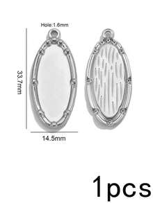 1pc Organic Textured Stainless Steel Charms For Jewelry Making, 18K Gold Plated Irregular Blank Pendant For DIY Necklace Bracelet Making - Pendants - View 19