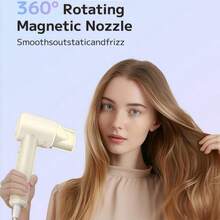 LUYAO High Speed Brushless Hair Dryer, Powerful Dryer, High-Power Quick Drying Hair, Fast Drying, Low Noise, Hairdryer With Magnetic Nozzle - Champagne - View 9