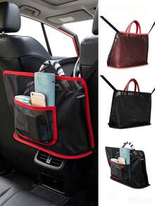 Extra Large Car Storage Bag Backseat Organizer Net For Tidying Up Backseat Items Multi-Compartment Car Storage Bag For Store Phones Documents Snacks Chargers Space-Saving For All Vehicles Men And Women Car Accessories Travel Essentials - Multicolor - View 2