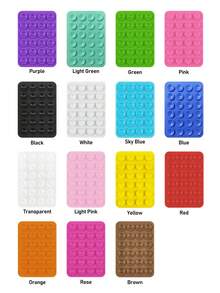 2pcs Silicone Suction Cup Phone Case Holder, Non-Slip Suction Cup, Hands-Free Phone Accessory Stand, Suitable For Selfie And Video, Silicone Adhesive Holder, Suitable For Phone - Multicolor - View 7