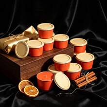 HIZTGHC 6-Piece Candle-Making Set Includes 10 Empty 2.2-Ounce Red Candle Jars (With Wood-Grain Lids) And A DIY Candle-Making Kit (Containing Wicks, Wick Stickers, And A Wooden Wick Holder), Making It Perfect For Home Decor And Handmade Gifts. - 56pcs/set - View 4