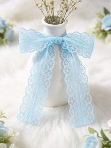 20pcs/Lots 8*11cm Multicolor Lace Bows, Decorative Hollow Lace Ribbon Bows, Soft Handmade Bow Ornaments For Gift Wrapping, Wedding, Party, DIY Craft, Hair Accessories Decoration - Lace Bow - View 12