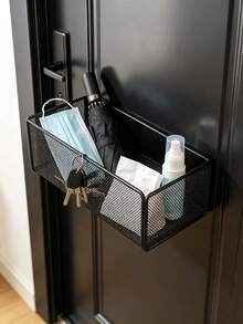Magnetic Refrigerator Storage Rack, No-Drill Door-Mounted Holder For Masks, Keys, Umbrellas, Lightweight And Convenient Entryway Organizer, Also Suitable For Cabinet Storage, Fits Kitchen Door And Entryway Scenes, Designed For Space-Conscious Homes, Perfect Housewarming And Holiday Gift For Yourself Or Loved Ones, Adds Practicality And Order To Small Spaces - Multicolor - View 15