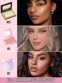 Bộ 3 sản phẩm MISSLYN gồm Bảng màu Cafe Beauty, Phấn highlight Joker Glow Play màu đen và Phấn phủ kiềm dầu, màu sắc dễ chồng lớp, dễ tán mịn, bộ ba highlight và định hình khuôn mặt, dùng hàng ngày và đi chơi đêm, hiệu ứng căng bóng và lì, bộ trang điểm - #01+#5+#2 - Xem 2