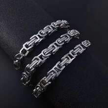 Hip Hop Punk Stainless Steel Non-Fading Emperor Chain Necklace Accessory For Men - steel color - View 4