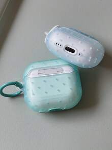Minimalist Matte Polka Dot Protective Case For Pods 4, Pro 3, Pods Pro 2, 3rd Gen Apple Wireless Bluetooth Earphone Shell, 2nd/3rd Gen Pods 1/2, Korean Style - Baby Blue - View 5