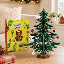 DOWMOO 1pc New Thegrinch Blind Box DIY Wooden Christmas Tree Ornament, Educational Handmade Decoration - Multicolor - View 7