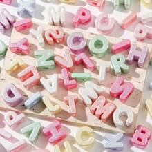 18/38/58 Pearl-Colored Random Large Letter Beads (A-Z), Acrylic Bubble Beads, Suitable For Paracord Beaded Bags, Pendants, Keychains And Handicrafts - Assorted Colors - View 9