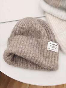 Women's 2026 New Winter Knit Beanie Hat, Fluffy Warm Earflap Hat, Face-Slimming Large Head Circumference Knit Cap - Multicolor - View 6