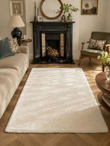 Soft Fluffy Cream White Carpet, Suitable For Bedroom, Living Room, Study, Office, Plush Bedroom Carpet, Non-Slip, Long Pile Carpet, Faux Fur Carpet, Living Room Carpet, Bedside Carpet, Decorative Carpet, Bedroom Decor, Autumn Home Decor, Room Decor, Autumn Decor, Autumn Home Decor - Ivory White - View 3