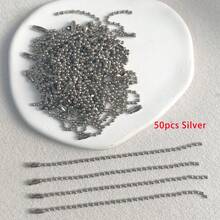 Bulk Metal Bead Chain, Dog Tag Metal Chain Key Ring, Adjustable Key Ring Bead Chain, Bracelet Making Kit, Bracelet Pendant Accessories, With DIY Handmade Connector (Mixed Colors) - Multiple Styles - View 12