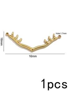 1pc Organic Textured Stainless Steel Charms For Jewelry Making, 18K Gold Plated Irregular Blank Pendant For DIY Necklace Bracelet Making - Pendants - View 17
