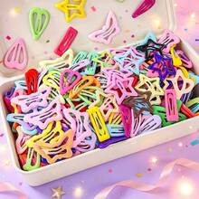 25/50/100PCS Random Color Dopamine Hair Clips, Star Butterfly Fresh Style BB Clips, Small Mini Oil-Drip Hair Clips, Versatile Daily Casual Hair Accessories For Girls, Y2K Sweet & Cool Mix Match - Multicolor - View 1
