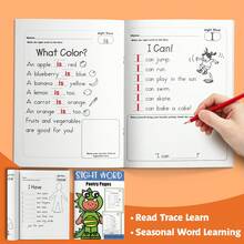 Sight Words & Daily English Practice Notebooks, Reading Fluency, Poetry Reading, Days Of The Week, Months Of The Year, Word Tracing, Handwriting Practice, Vocabulary Building, Word Recognition, Fill In The Blank, Reading & Writing Learning Activities - Reading & Vocabulary Practice - View 2