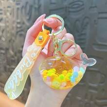 1pc Creative Cute Oil Floating Candy Whale Keychain, Exquisite Bag Pendant, Suitable As A Small Gift For Girls - Multicolor - View 8